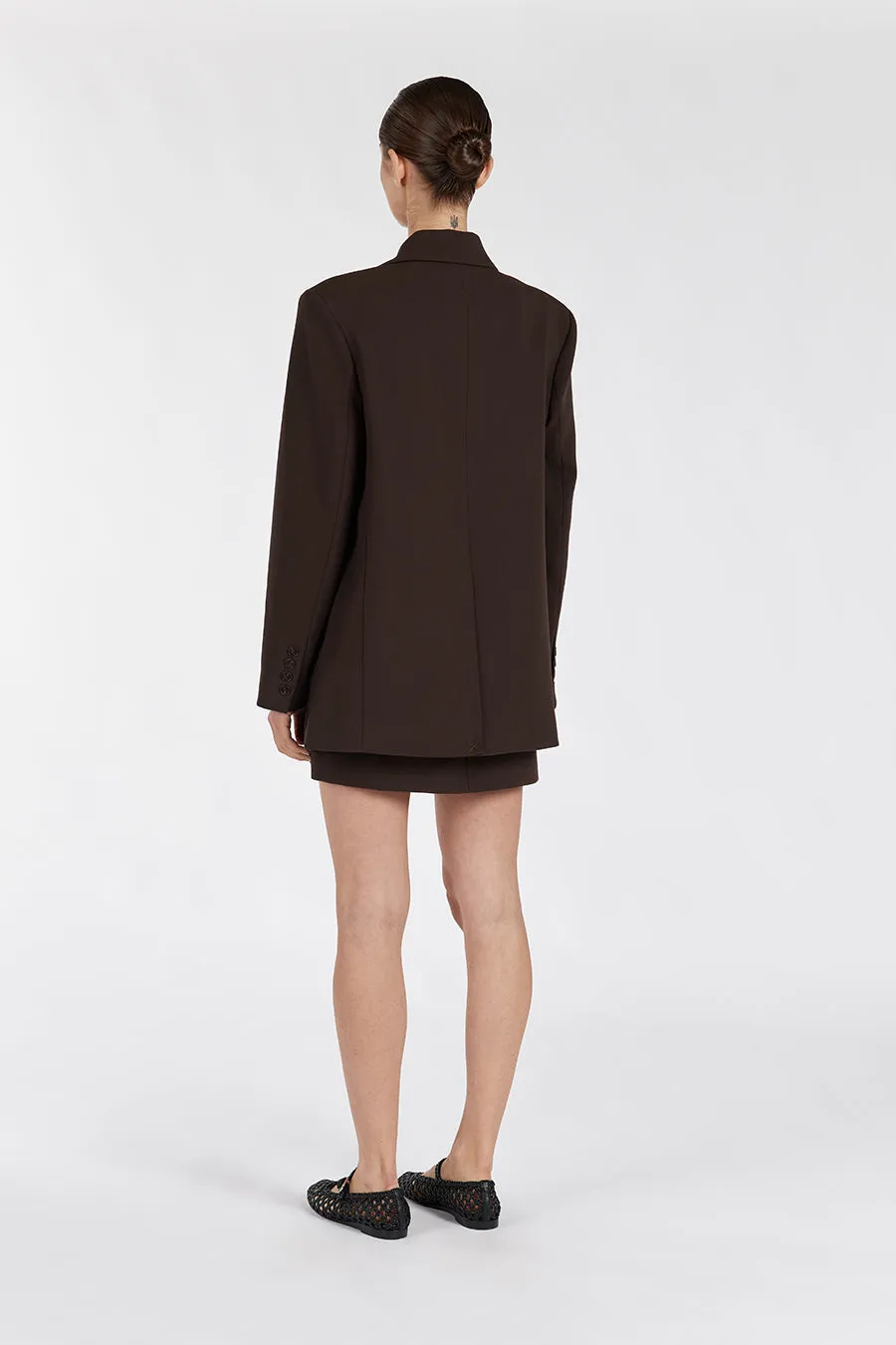 LIV BITTER CHOC BOYFRIEND BLAZER sold by Dissh product image thumbnail 5