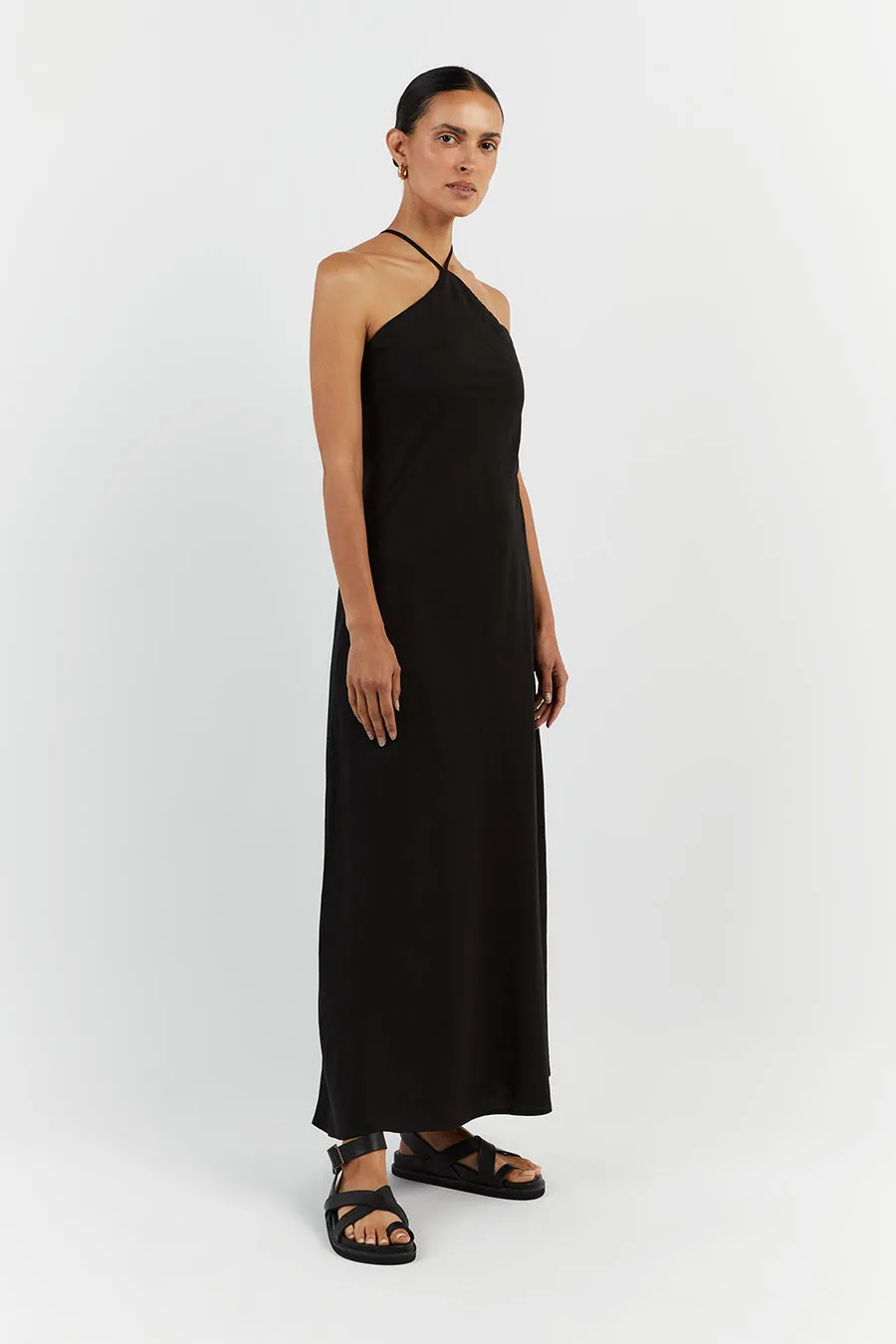 LEVI BLACK TENCEL BLEND MIDI DRESS sold by Dissh product image thumbnail 3