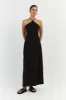 LEVI BLACK TENCEL BLEND MIDI DRESS sold by Dissh