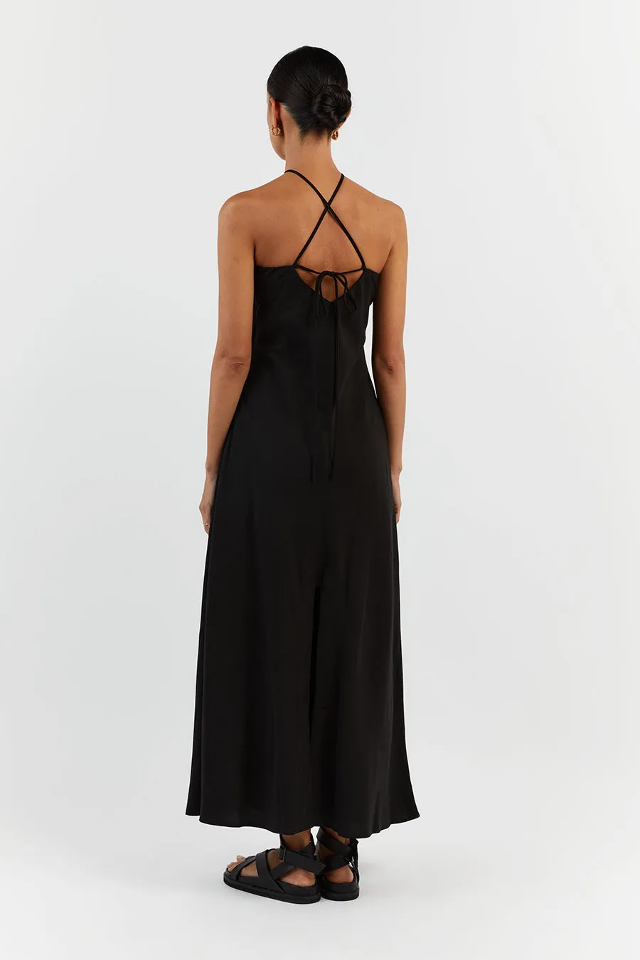 LEVI BLACK TENCEL BLEND MIDI DRESS sold by Dissh product image thumbnail 4