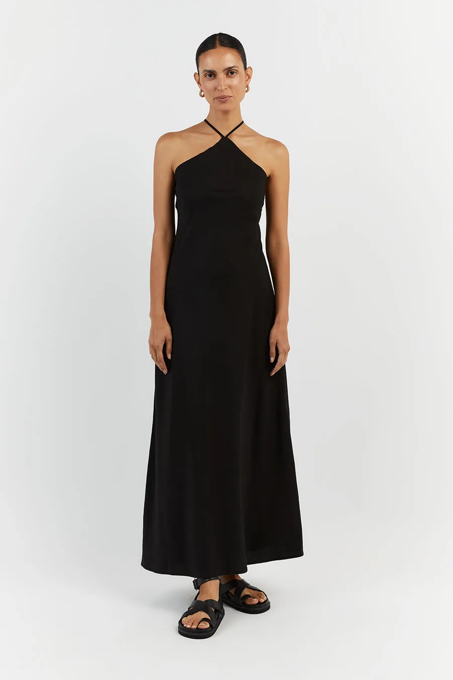 LEVI BLACK TENCEL BLEND MIDI DRESS sold by Dissh product image thumbnail 2