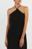 LEVI BLACK TENCEL BLEND MIDI DRESS sold by Dissh