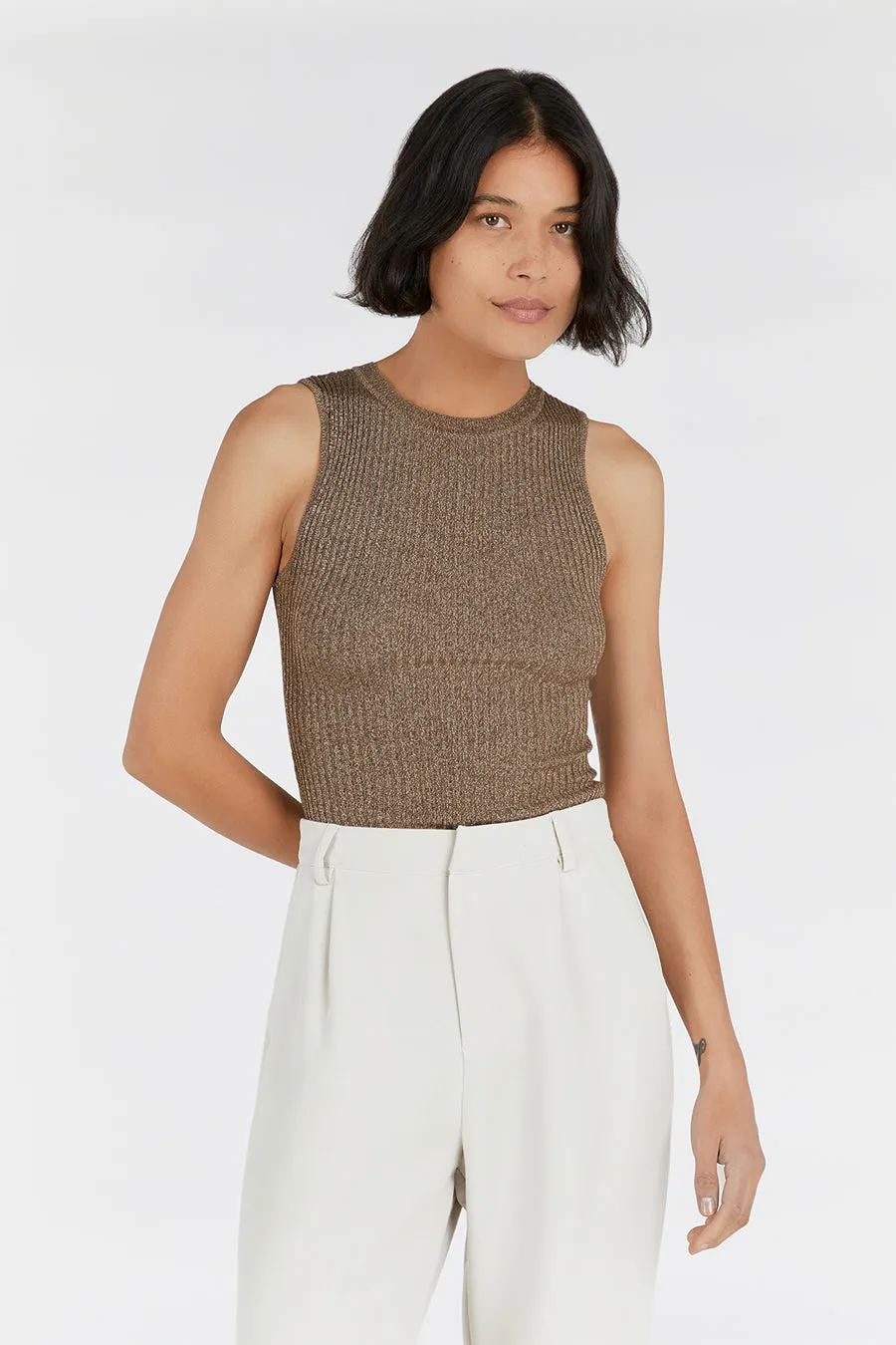 ZANTHE CHOC MARLE KNIT TOP sold by Dissh product image thumbnail 2
