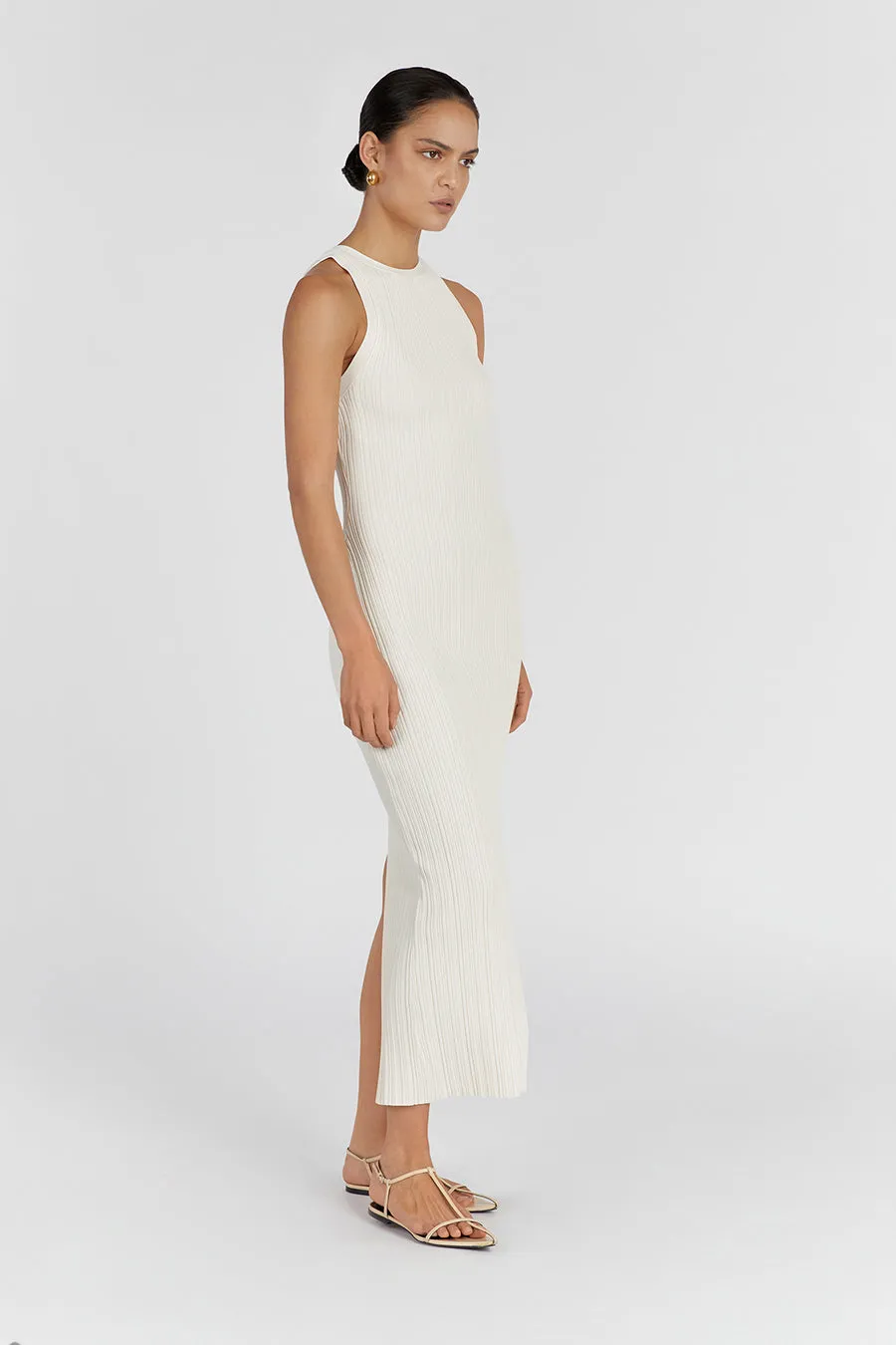 ANDERS CREAM KNIT MIDI DRESS sold by Dissh product image thumbnail 3