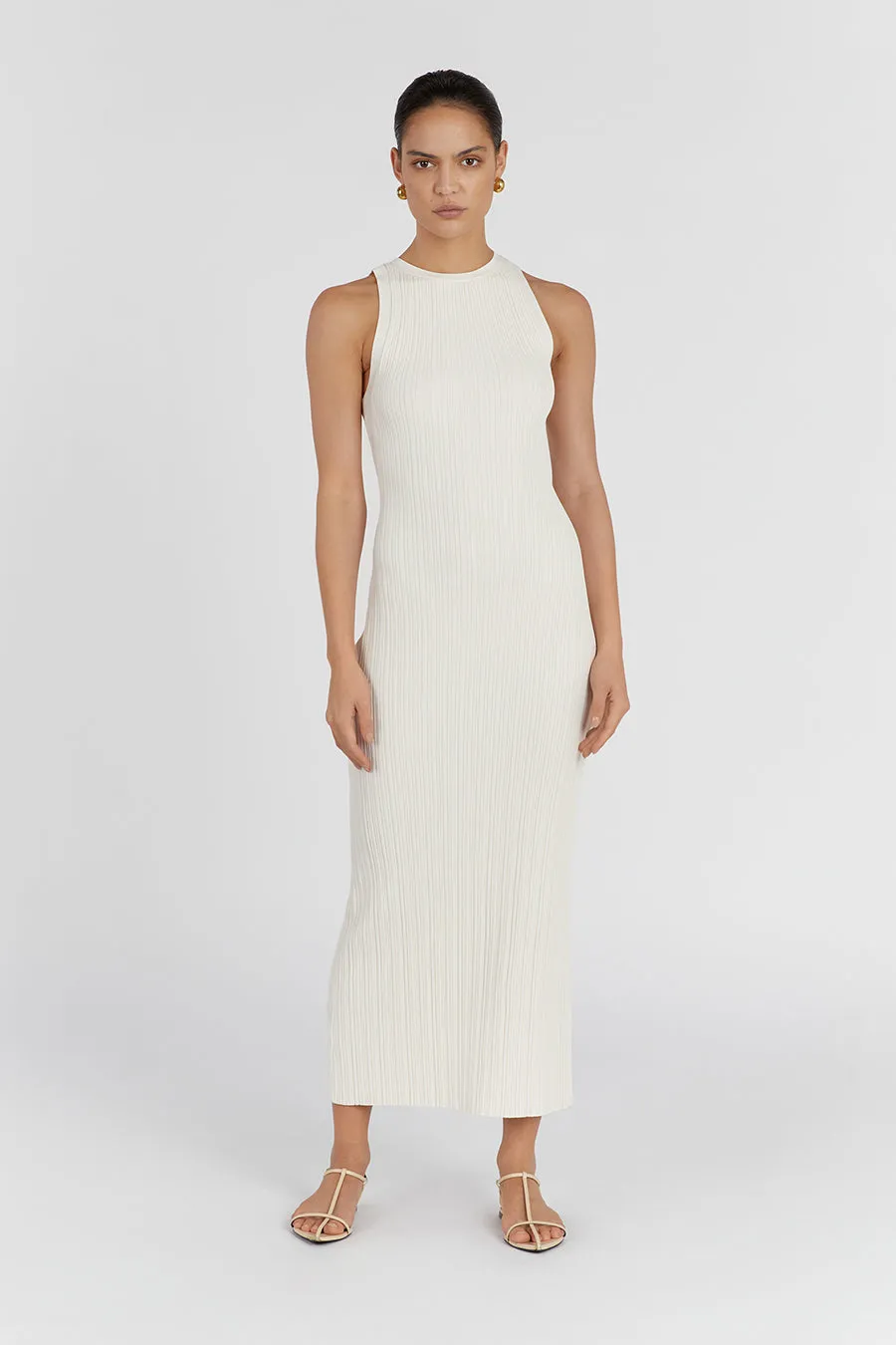 ANDERS CREAM KNIT MIDI DRESS sold by Dissh product image thumbnail 2