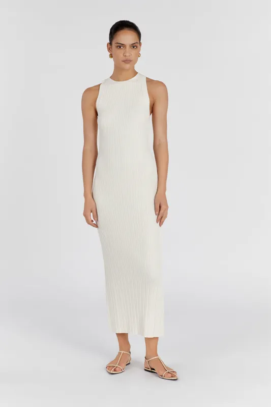 ANDERS CREAM KNIT MIDI DRESS sold by Dissh