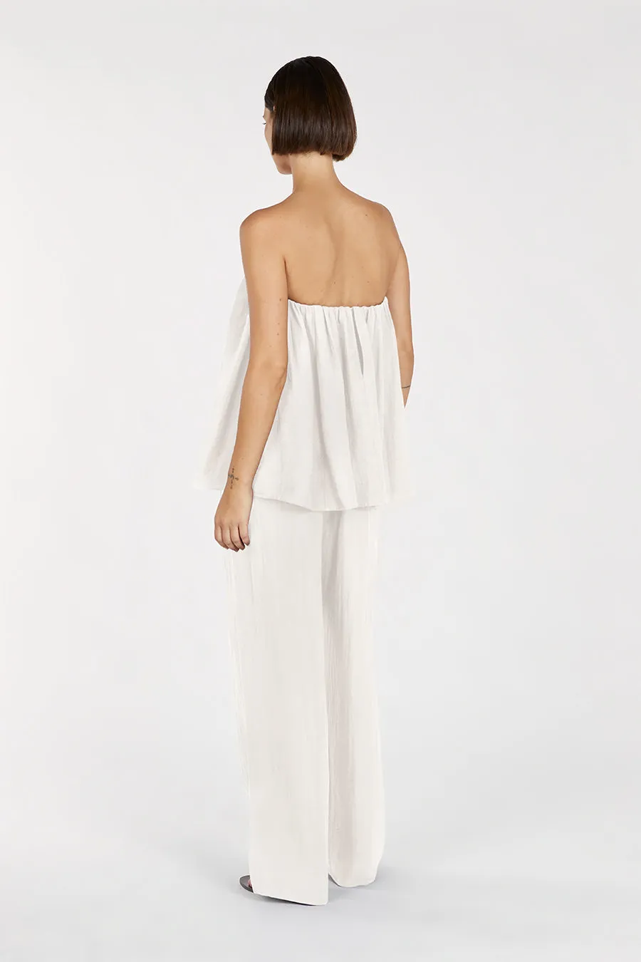 SHANIYA OFF WHITE STRAPLESS TOP sold by Dissh product image thumbnail 5