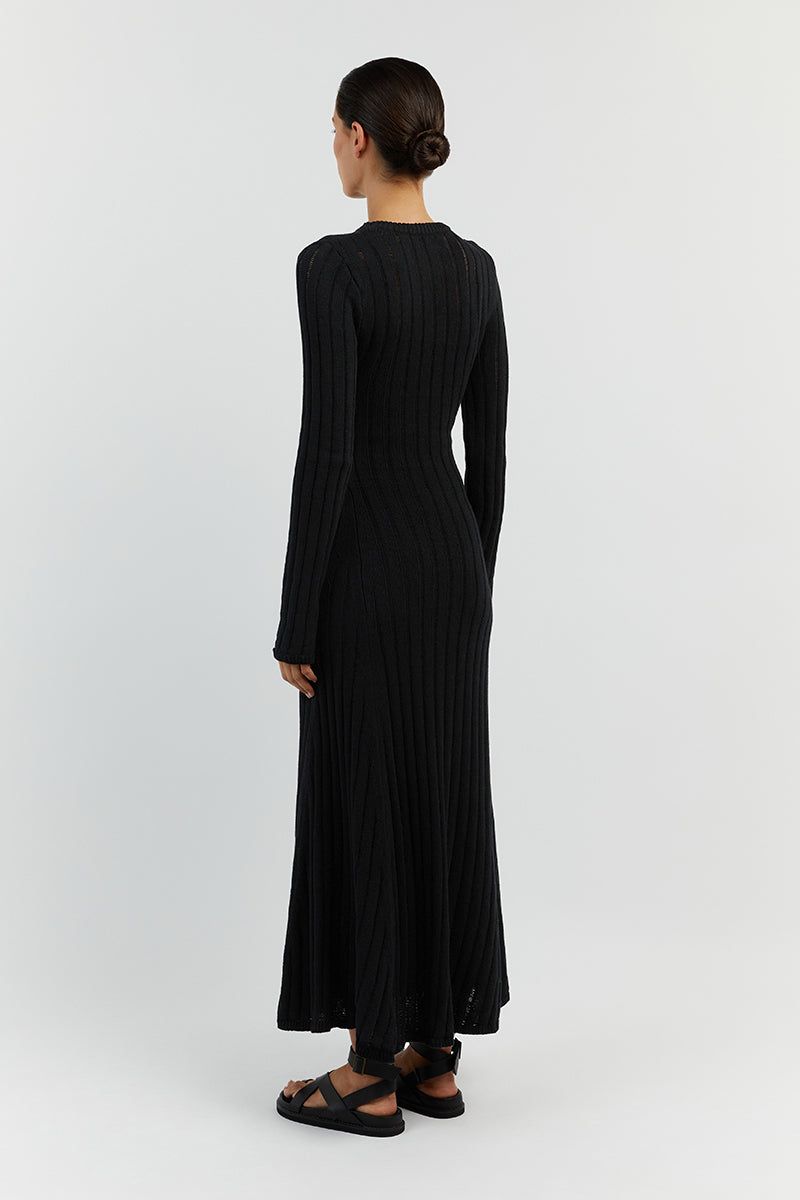 STEVIE BLACK LONG SLEEVE MAXI DRESS sold by Dissh product image thumbnail 4