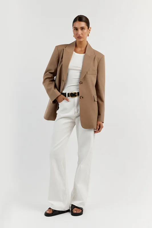 HARLEY LATTE BOYFRIEND BLAZER sold by Dissh