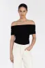 CONRAD BLACK OFF SHOULDER TOP sold by Dissh