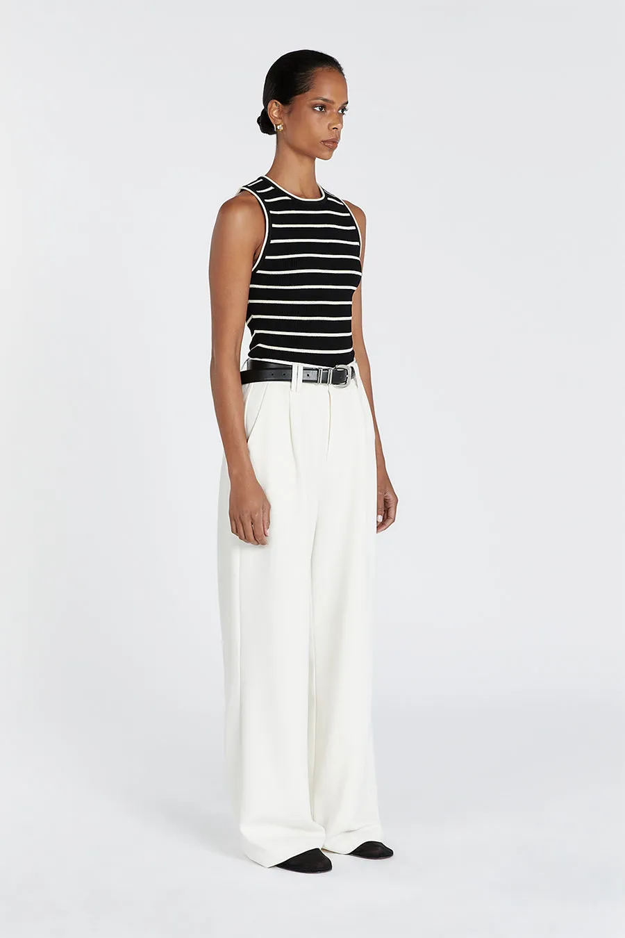 HENRY BLACK STRIPED KNIT TANK sold by Dissh product image thumbnail 3