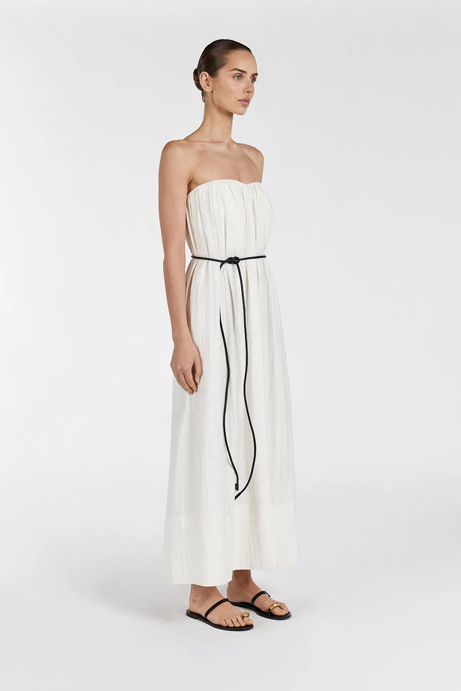 SHANIYA CREAM MARLE MIDI DRESS sold by Dissh product image thumbnail 4