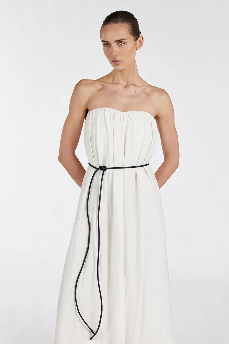 SHANIYA CREAM MARLE MIDI DRESS sold by Dissh product image thumbnail 3