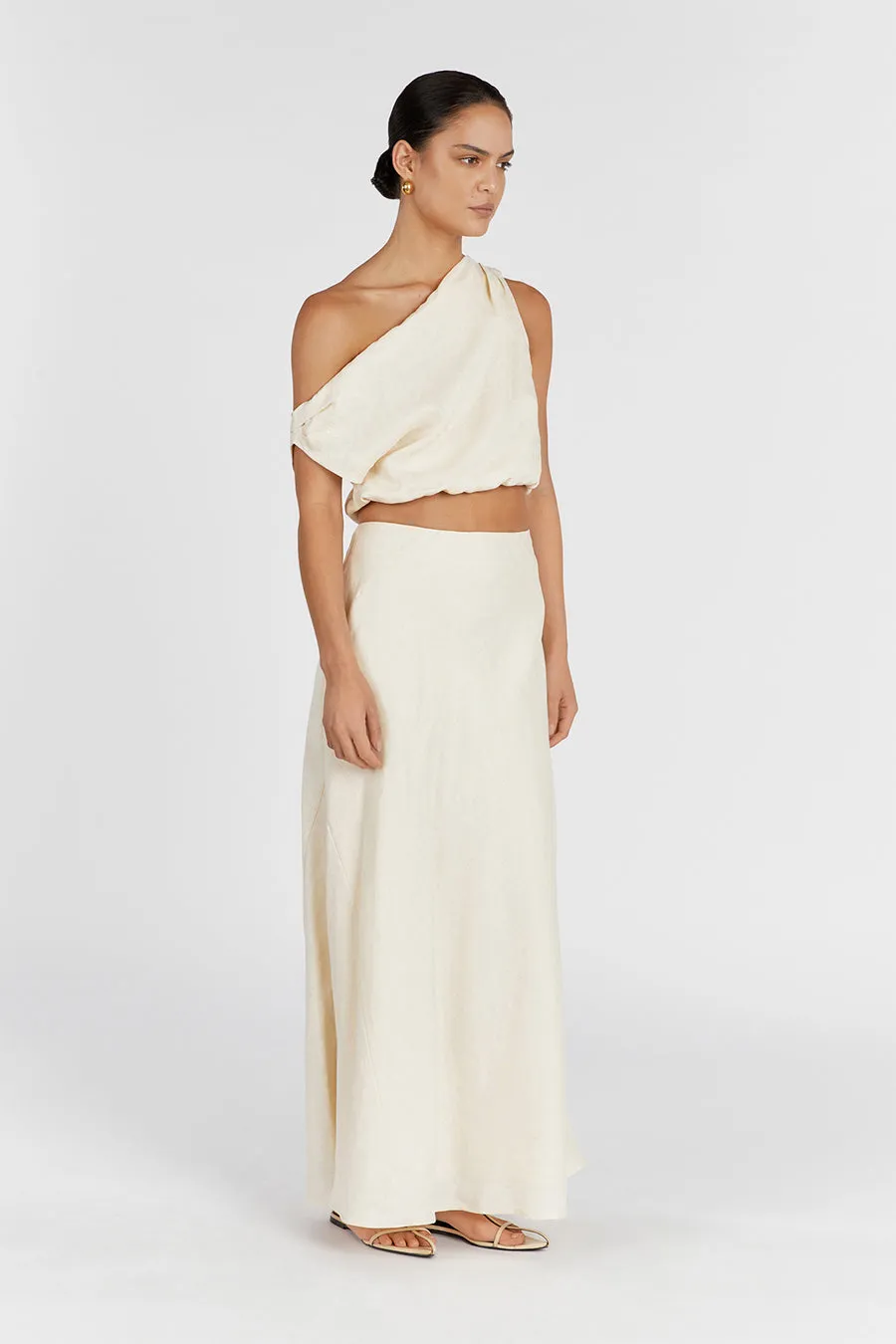 CASS BUTTERMILK LINEN CROP TOP sold by Dissh product image thumbnail 3