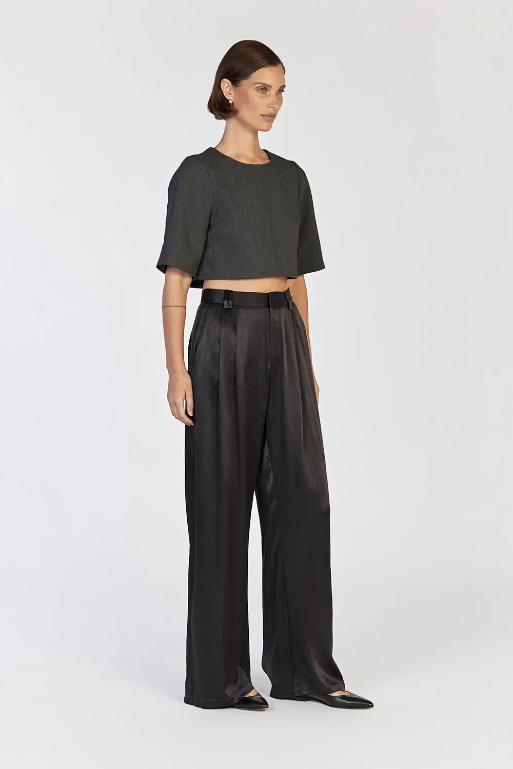 ZOE SLATE SATIN PANT sold by Dissh product image thumbnail 3