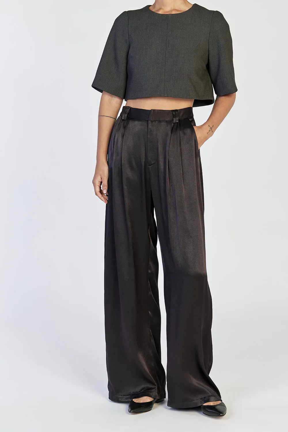 ZOE SLATE SATIN PANT sold by Dissh product image thumbnail 2