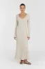 REIGN STONE SLEEVED KNIT MIDI DRESS sold by Dissh