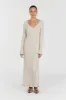 REIGN STONE SLEEVED KNIT MIDI DRESS sold by Dissh