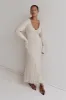 REIGN STONE SLEEVED KNIT MIDI DRESS sold by Dissh