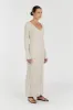 REIGN STONE SLEEVED KNIT MIDI DRESS sold by Dissh