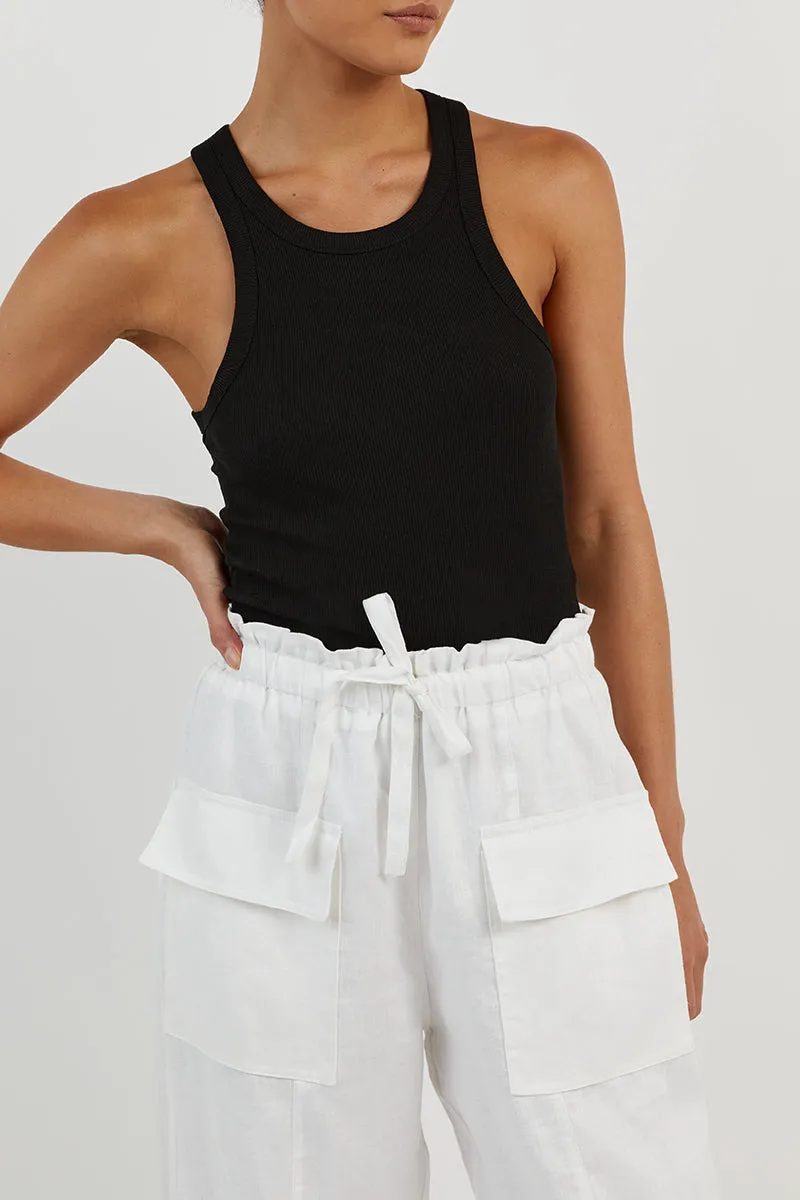 ISLA WHITE LINEN CARGO PANT sold by Dissh product image thumbnail 5