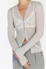 NOVA SILVER LONG SLEEVE KNIT TOP sold by Dissh