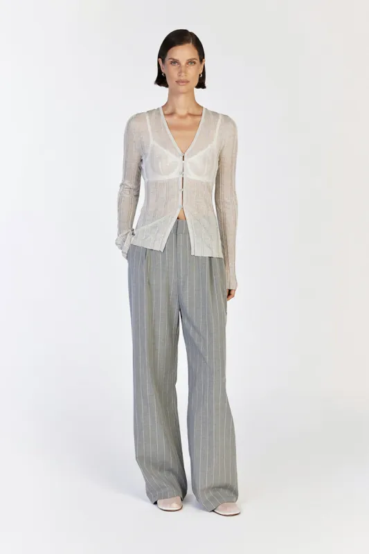 NOVA SILVER LONG SLEEVE KNIT TOP sold by Dissh