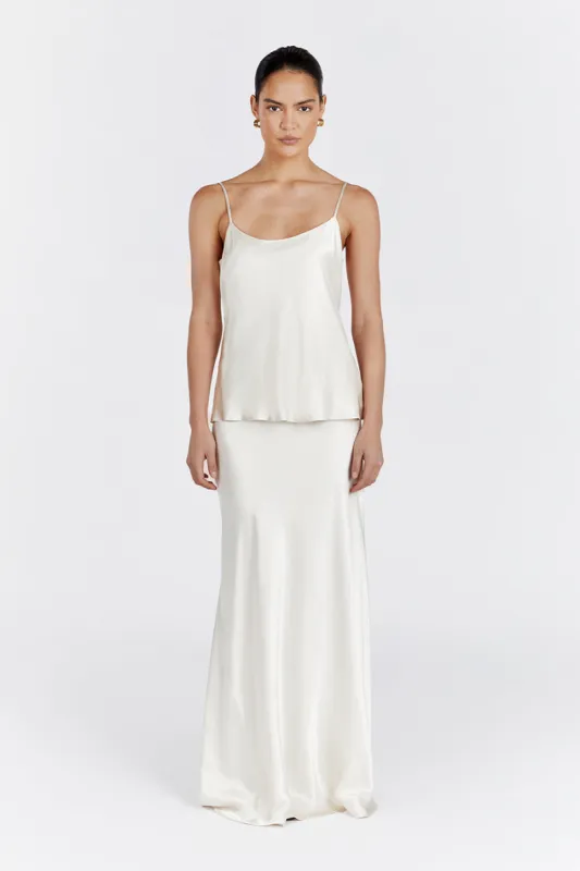 MYA CREAM SATIN CAMI sold by Dissh