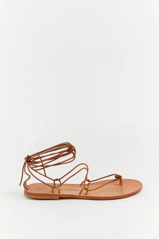 MARIA FARRO RHEA NATURAL SANDAL sold by Dissh