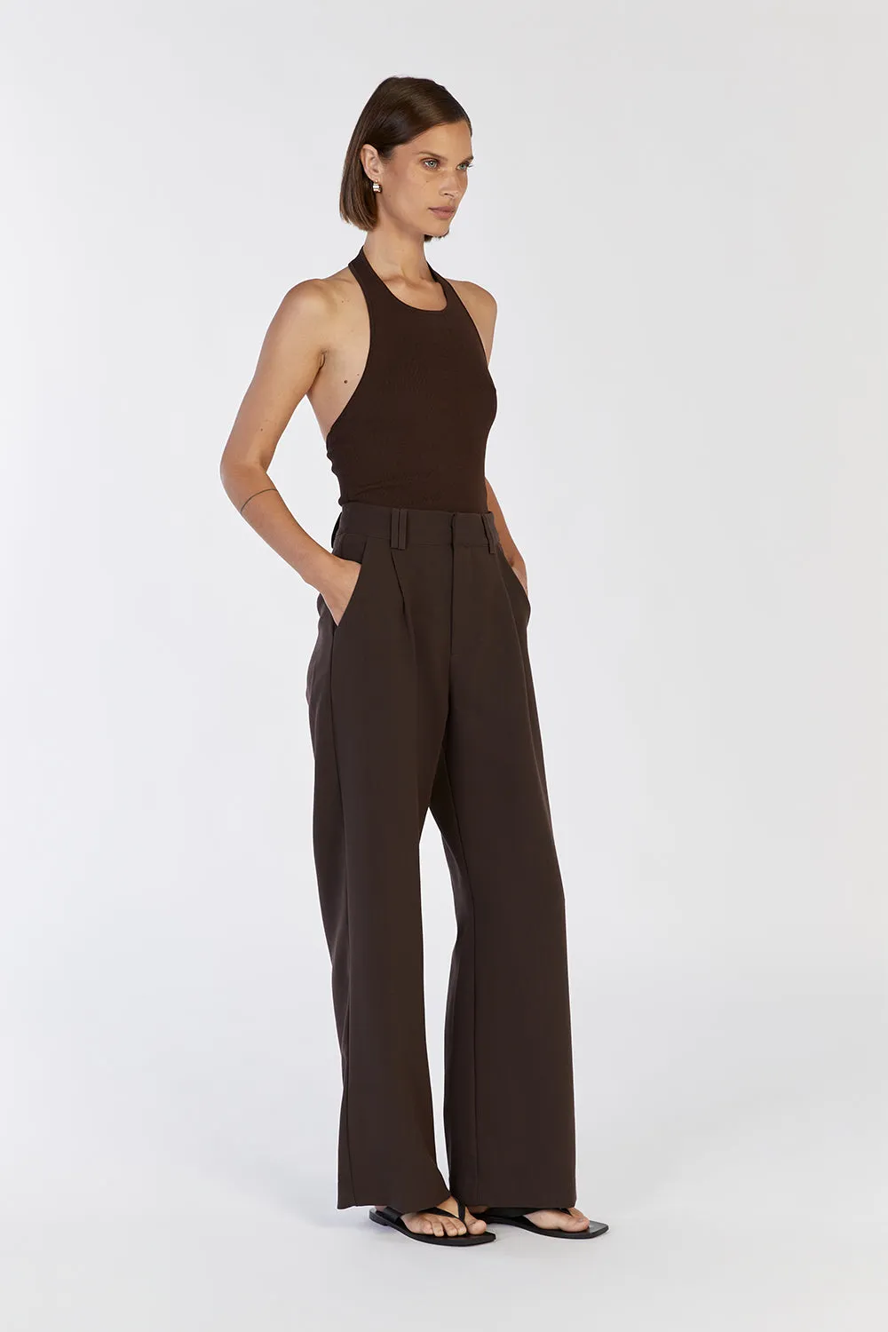 KARLIE CHOC HALTER TOP sold by Dissh product image thumbnail 3