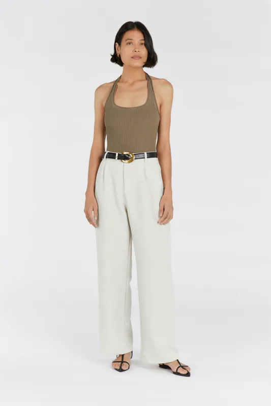EDDISON MOSS KNIT HALTER TOP sold by Dissh