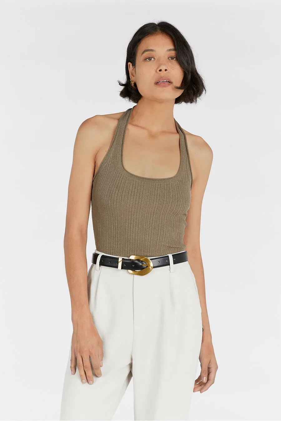 EDDISON MOSS KNIT HALTER TOP sold by Dissh product image thumbnail 2