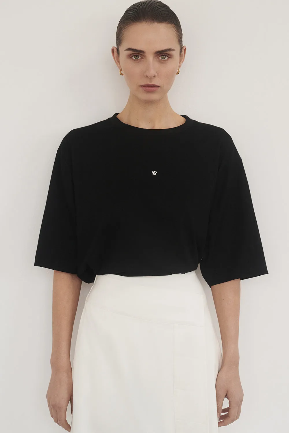 CHANCE BLACK SIGNATURE COTTON TEE sold by Dissh