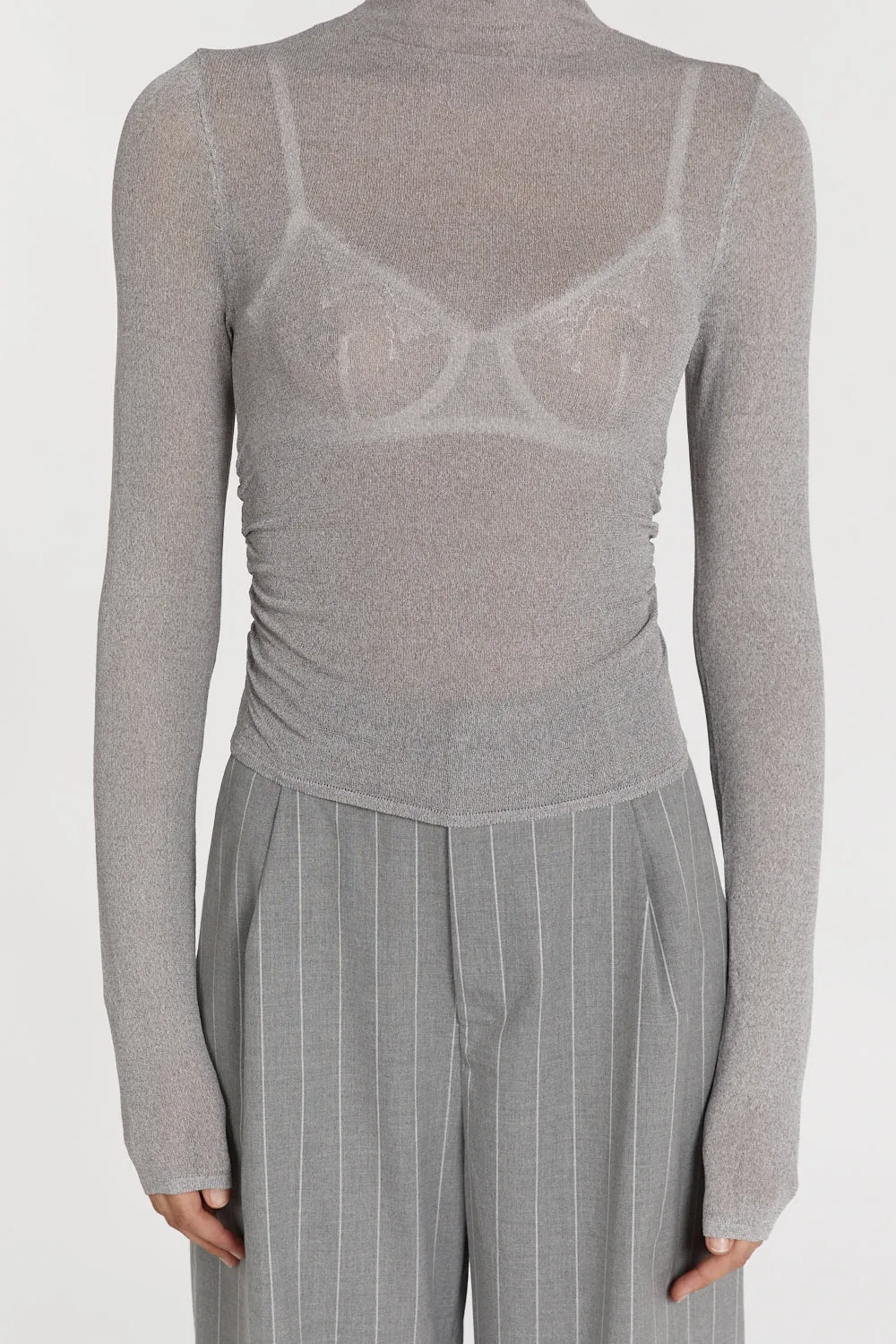 CONSTANCE GREY MARLE LONG SLEEVE KNIT TOP sold by Dissh product image thumbnail 5