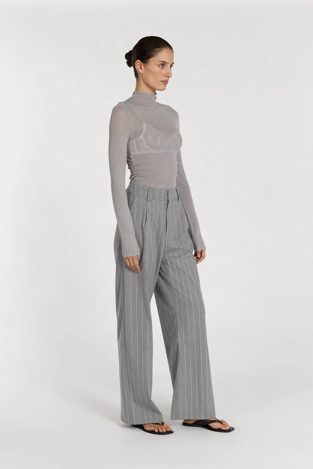 CONSTANCE GREY MARLE LONG SLEEVE KNIT TOP sold by Dissh product image thumbnail 3
