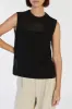 PHOENIX BLACK SLEEVELESS KNIT TOP sold by Dissh