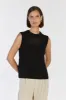 PHOENIX BLACK SLEEVELESS KNIT TOP sold by Dissh
