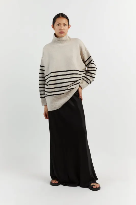 BROOKLYN STONE/BLACK STRIPE JUMPER sold by Dissh
