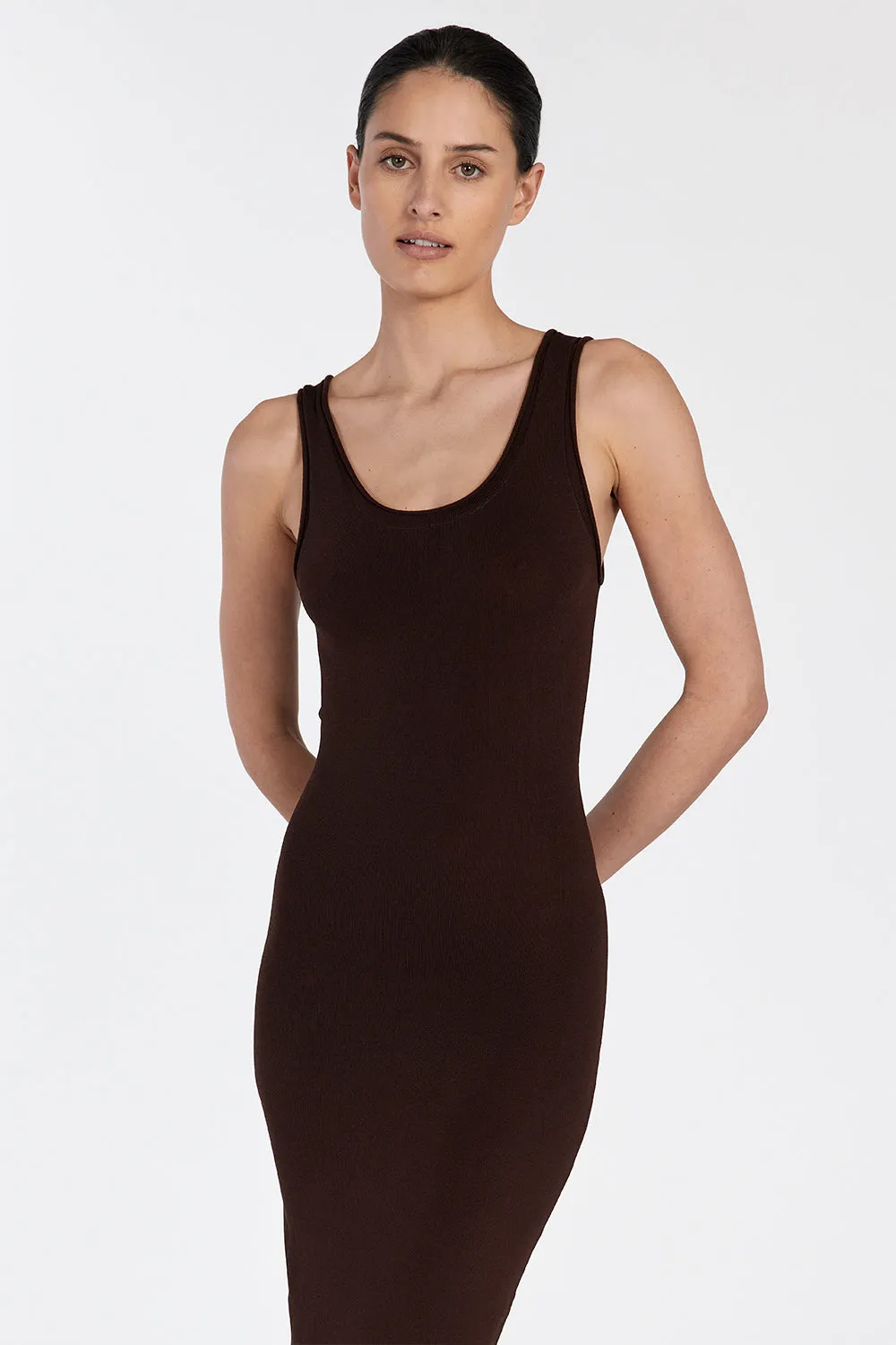 ROMA CHOC MAXI DRESS sold by Dissh product image thumbnail 2