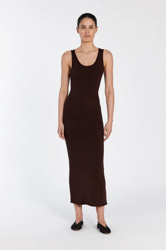 ROMA CHOC MAXI DRESS made by Dissh