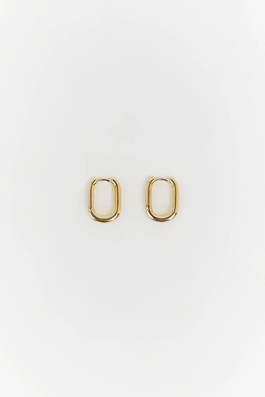 SAINT VALENTINE AMSTERDAM GOLD HOOP EARRINGS sold by Dissh