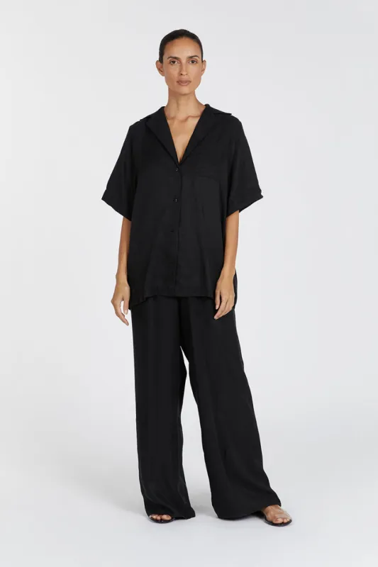 KINGSTON BLACK SHORT SLEEVE SHIRT sold by Dissh