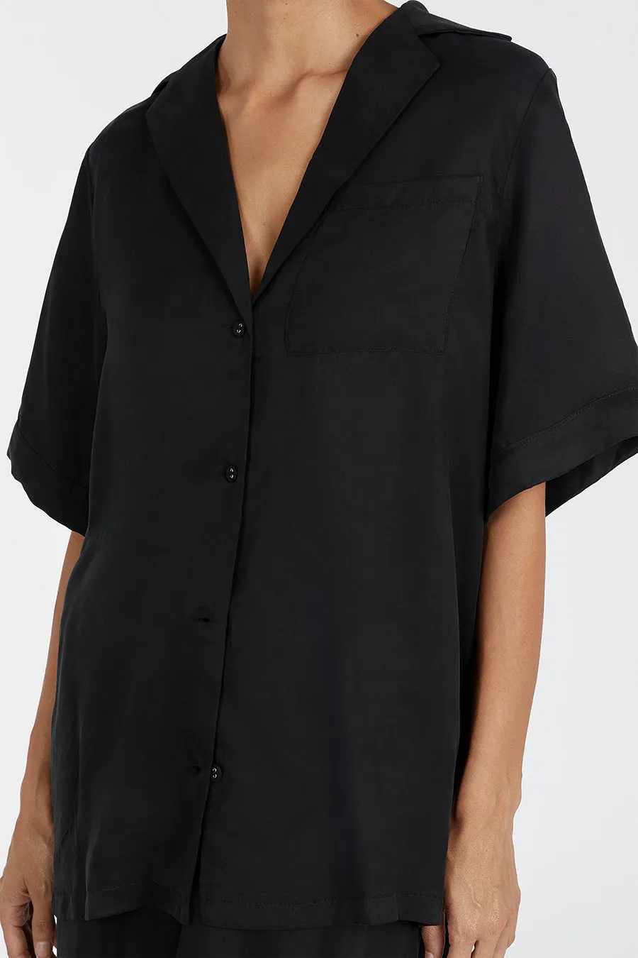KINGSTON BLACK SHORT SLEEVE SHIRT sold by Dissh product image thumbnail 5