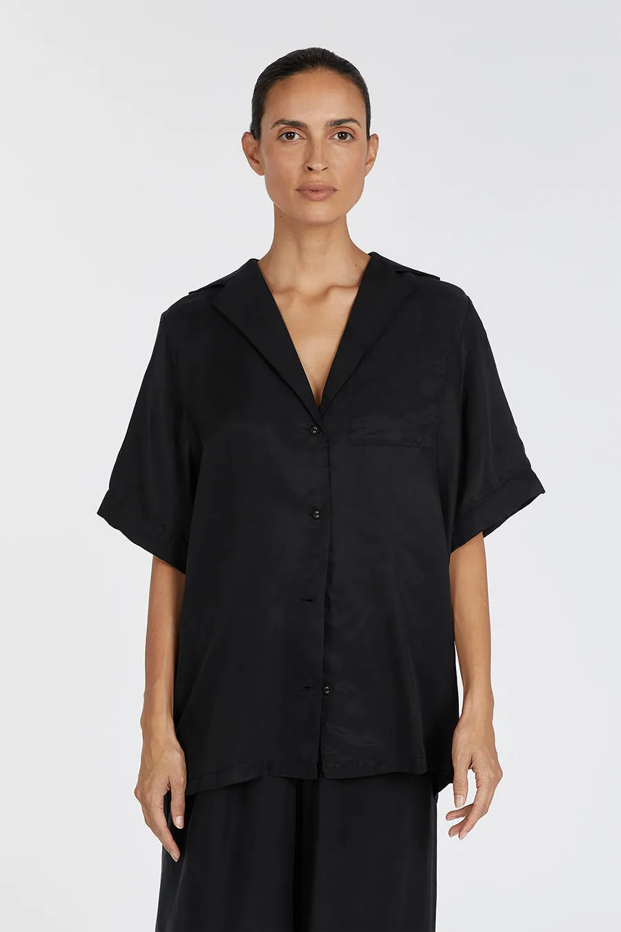 KINGSTON BLACK SHORT SLEEVE SHIRT sold by Dissh product image thumbnail 2