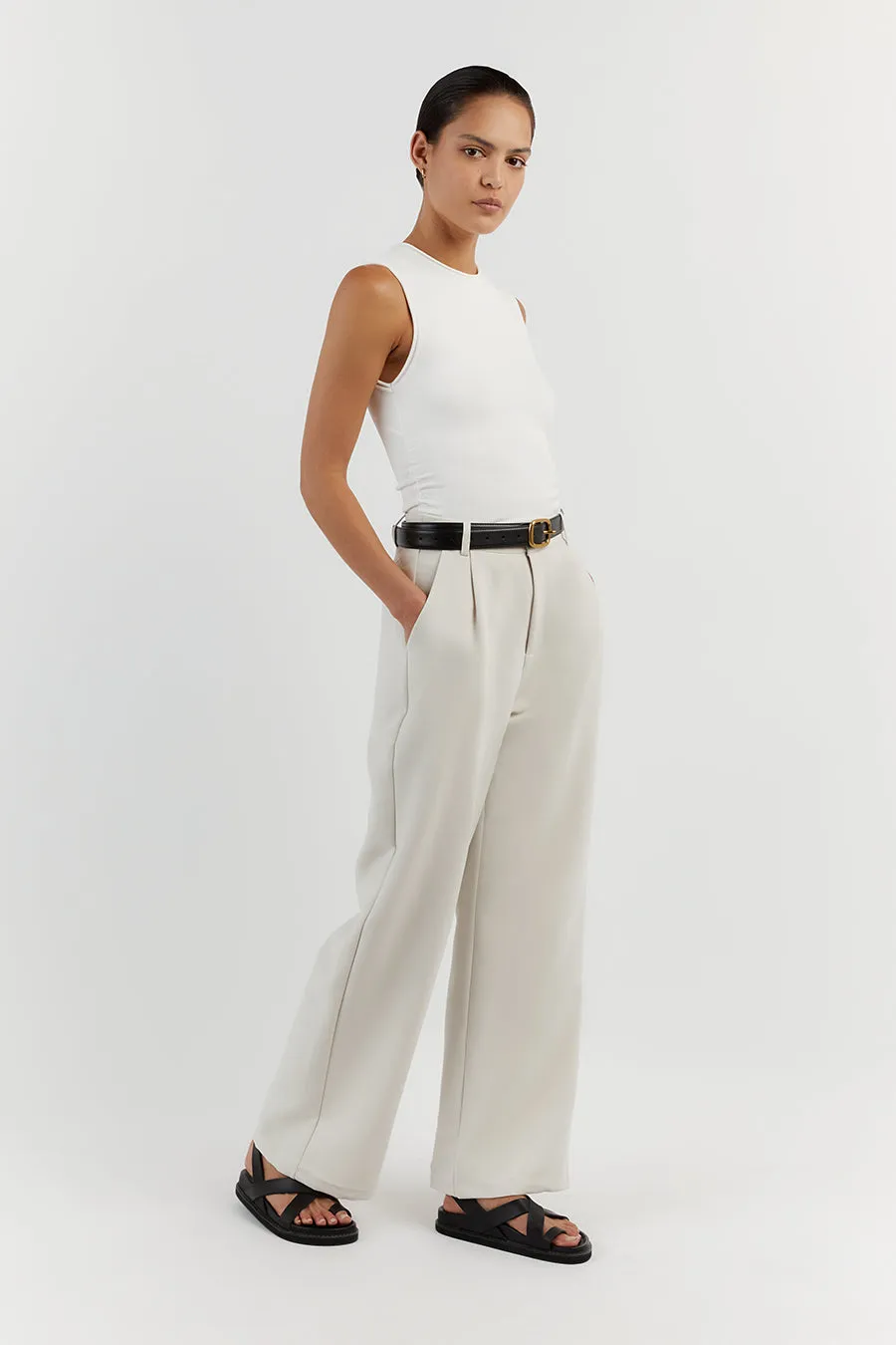 ROMY OFF WHITE SLEEVELESS TOP sold by Dissh product image thumbnail 3