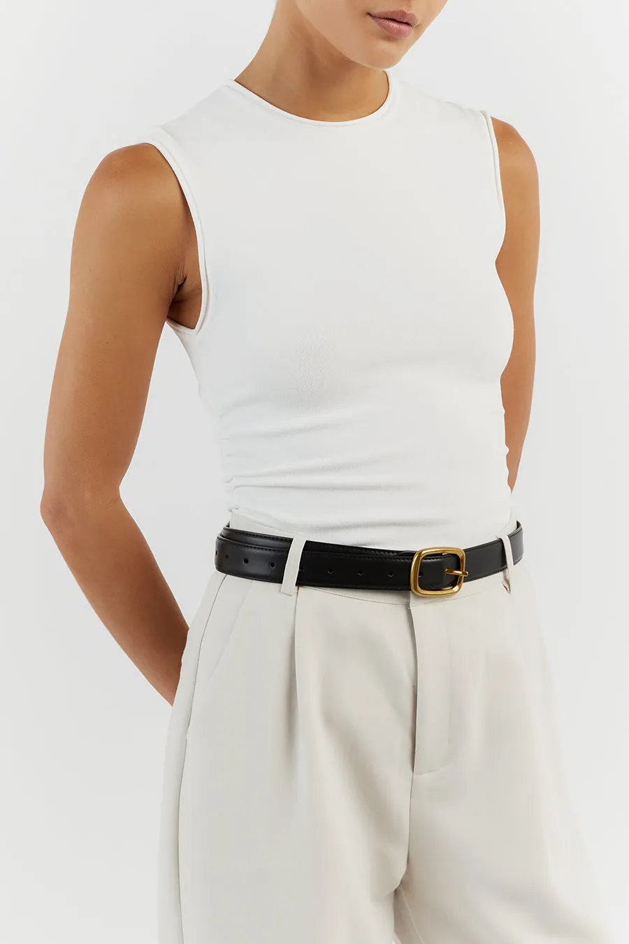 ROMY OFF WHITE SLEEVELESS TOP sold by Dissh product image thumbnail 5