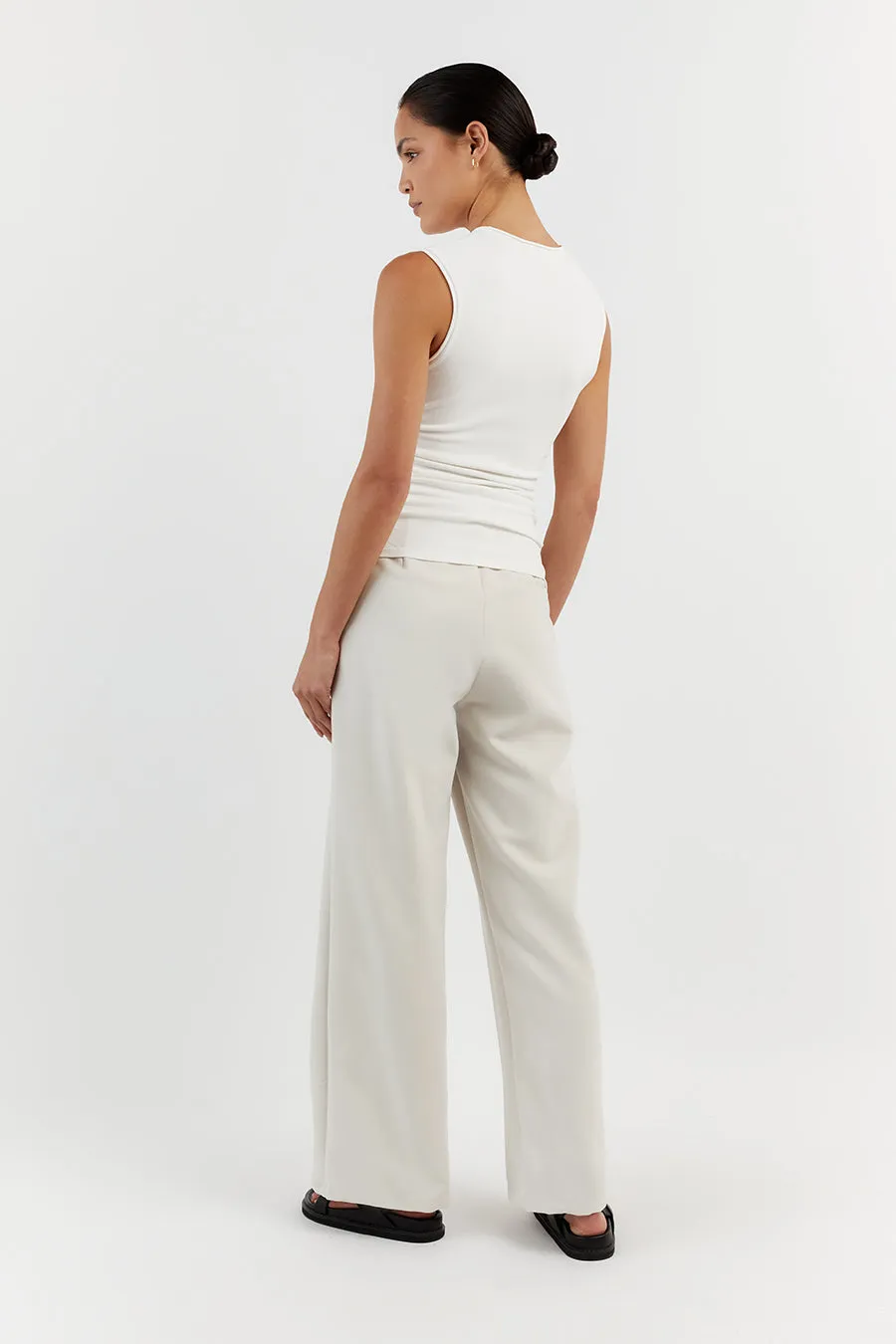 ROMY OFF WHITE SLEEVELESS TOP sold by Dissh product image thumbnail 4