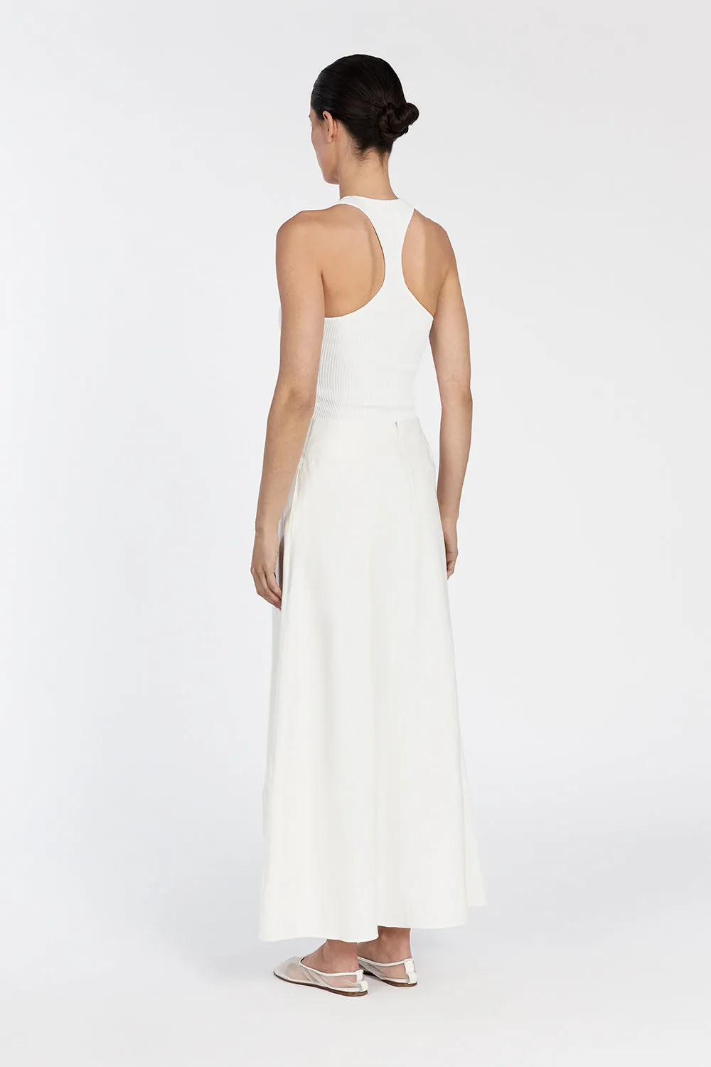 GEMMA OFF WHITE MIDI SKIRT sold by Dissh product image thumbnail 5