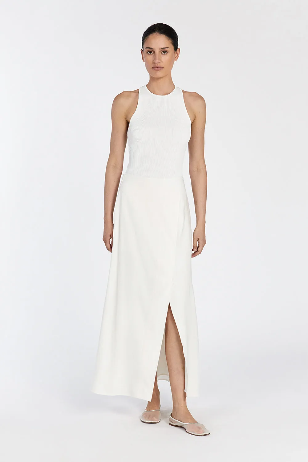 GEMMA OFF WHITE MIDI SKIRT sold by Dissh product image thumbnail 2