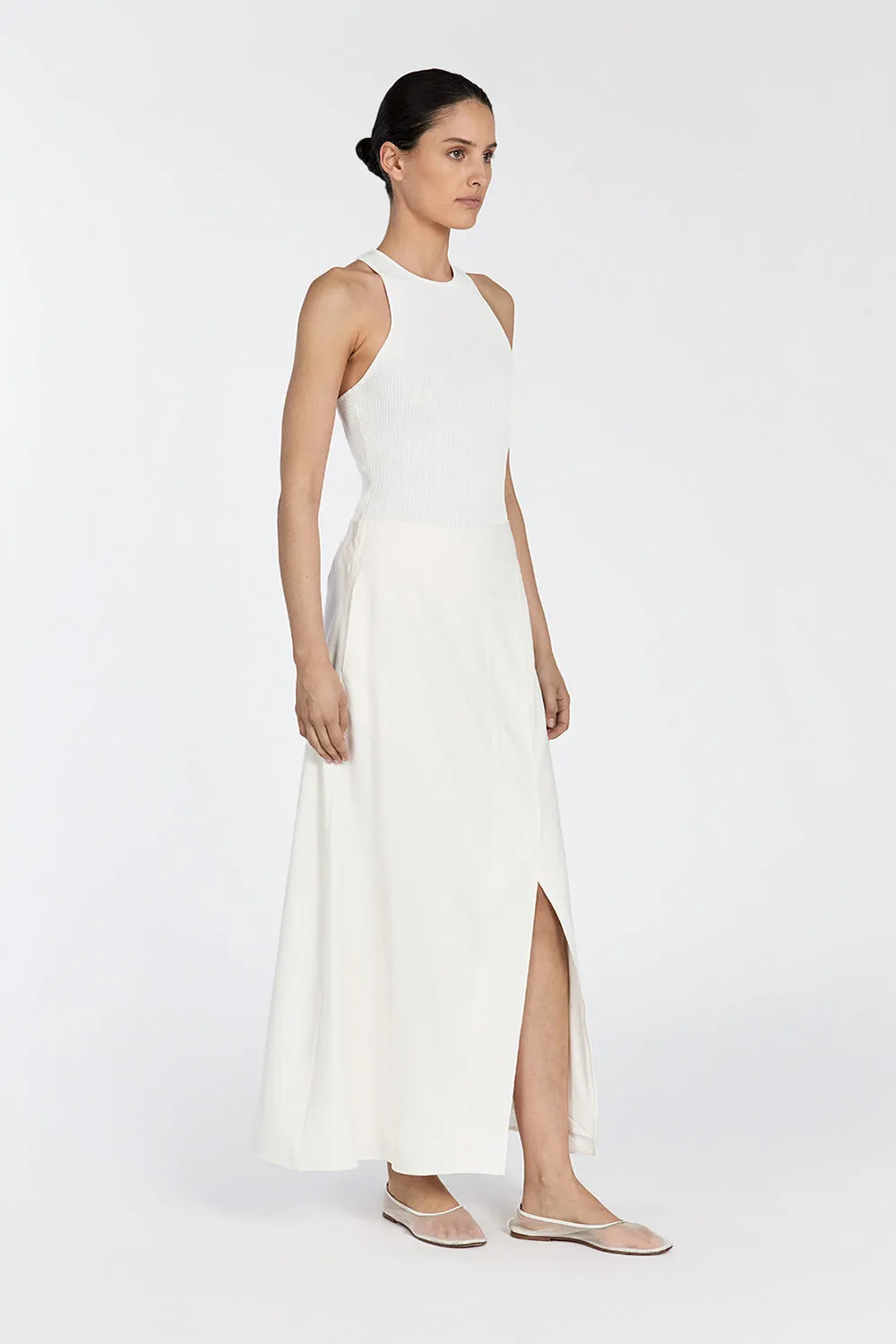 GEMMA OFF WHITE MIDI SKIRT sold by Dissh product image thumbnail 4